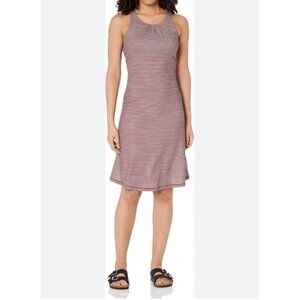 PrAna Womens Large Skypath Dress Terra Tradewinds Stripe Recycled Polyester